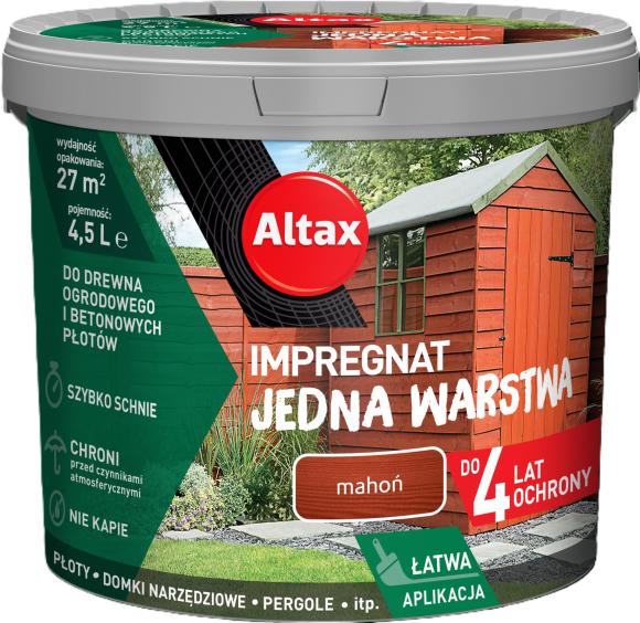 ALTAX Impregnat Jedna Warstwa 4lata Mahoń 4,5L_Remontownia24.pl