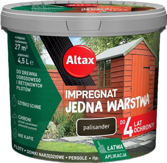 ALTAX Impregnat Jedna Warstwa 4lata Palisander 4,5L_Remontownia24.pl