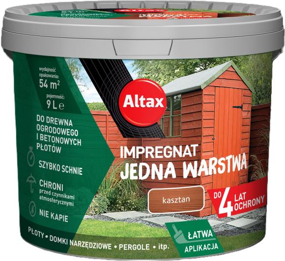 ALTAX Impregnat Jedna Warstwa 4lata Kasztan 9L_Remontownia24.pl