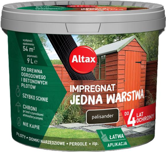 ALTAX Impregnat Jedna Warstwa 4lata Palisander 9L_Remontownia24.pl