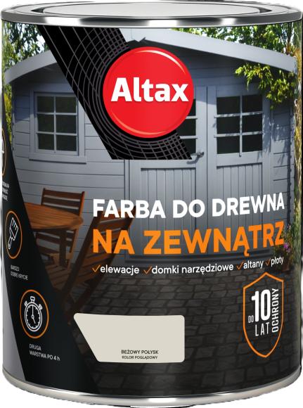 Altax Farba Do DREWNA NA ZEWNĄTRZ BEŻOWY POŁYSK 0,75L_Remontownia24.pl