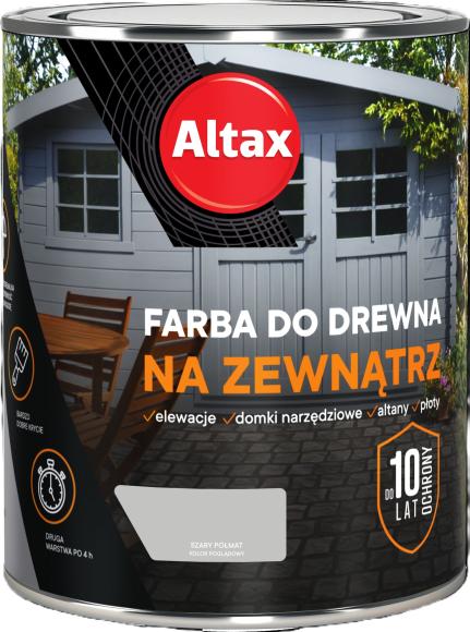 Altax Farba Do Drewna NA ZEWNĄTRZ SZARY PÓŁMAT 0,75L_Remontownia24.pl
