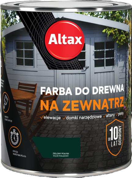 Altax Farba Do Drewna NA ZEWNĄTRZ ZIELONY POŁYSK 0,75L_Remontownia24.pl