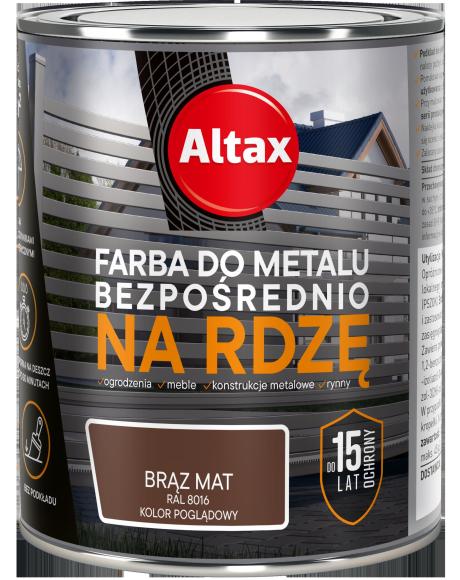 Altax Farba Do Metalu BEZPOŚREDNIO NA RDZĘ BRĄZOWY MAT 0,75L_Remontownia24.pl