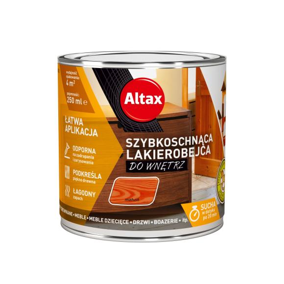Altax Szybkoschnąca Lakierobejca DO WNĘTRZ MAHOŃ 0,25L_Remontownia24.pl