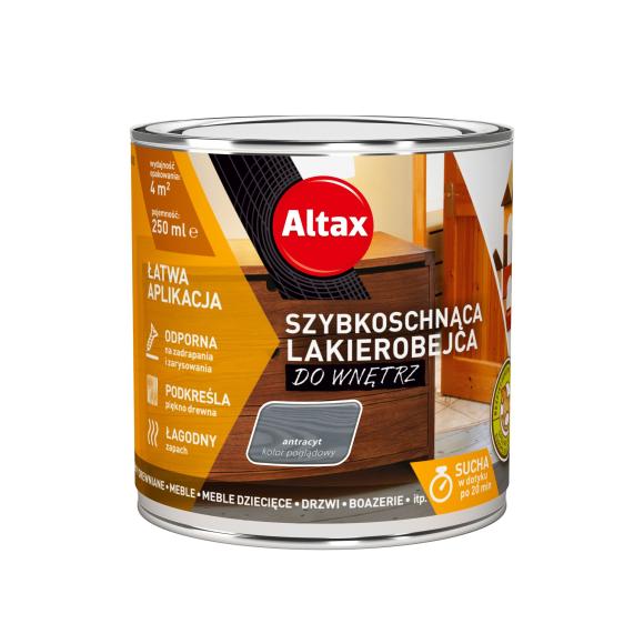 Altax Szybkoschnąca Lakierobejca DO WNĘTRZ ANTRACYT 0,25L_Remontownia24.pl