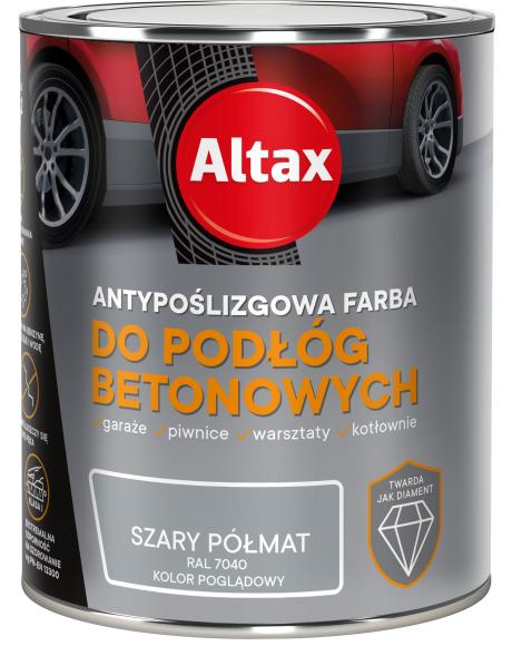 Altax Antypoślizgowa Farba Do PODŁÓG BETONOWYCH SZARY PÓŁMAT 0,75L_Remontownia24.pl