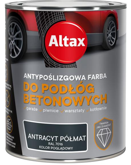 Altax Antypoślizgowa Farba Do PODŁÓG BETONOWYCH ANTRACYT PÓŁMAT 2,5L_Remontownia24.pl