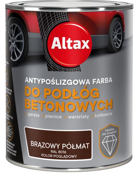 Altax Antypoślizgowa Farba Do PODŁÓG BETONOWYCH BRĄZOWY PÓŁMAT 2,5L_Remontownia24.pl