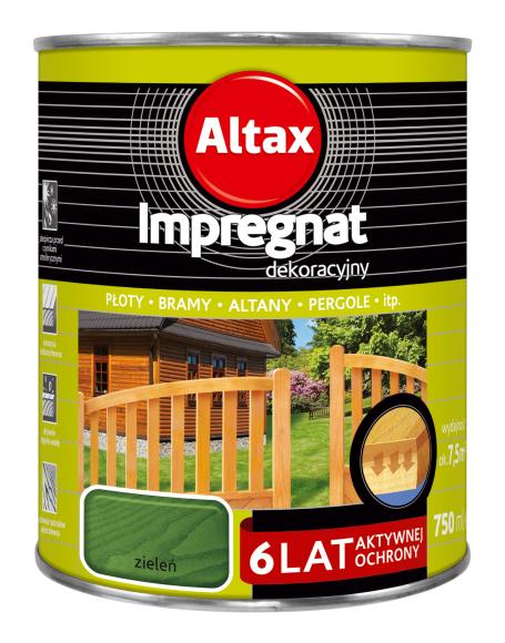 Altax Impregnat Dekoracyjny 6 LAT Zieleń 0,75L_Remontownia24.pl