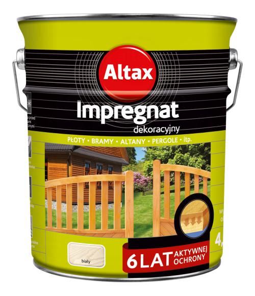 Altax Impregnat Dekoracyjny 6 LAT Biały 4,5L_Remontownia24.pl