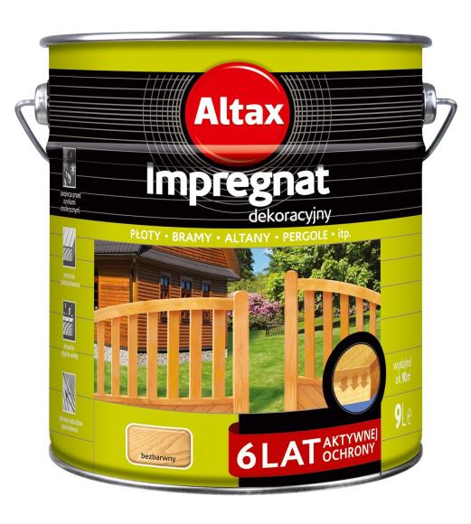 Altax Impregnat Dekoracyjny 6 LAT Bezbarwny 9L_Remontownia24.pl