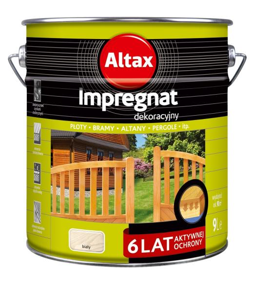 Altax Impregnat Dekoracyjny 6 LAT Biały 9L_Remontownia24.pl