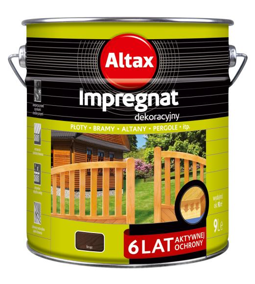 Altax Impregnat Dekoracyjny 6 LAT Brąz 9L_REmontownia24.pl