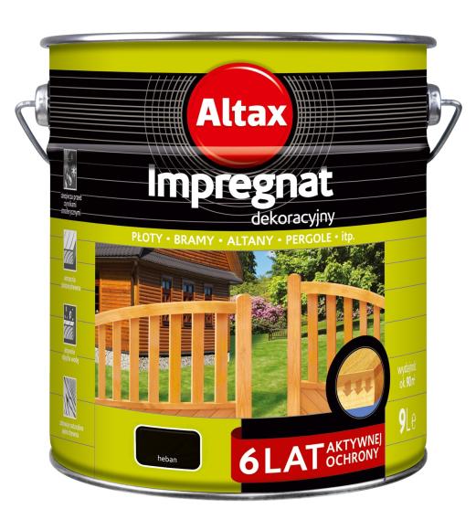 Altax Impregnat Dekoracyjny 6 LAT Heban 9L_Remontownia24.pl