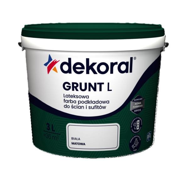 Farba Dekoral GRUNT L Biała 3L_Remontownia24.pl