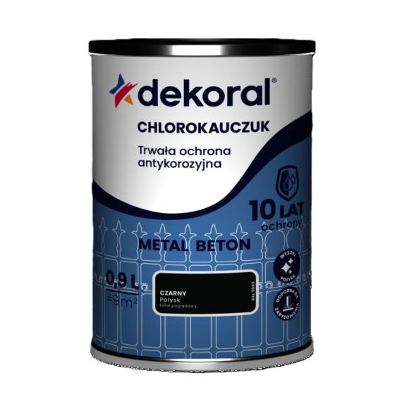Farba Dekoral Chlorokauczuk Czarny 0,9L_Remontownia24.pl