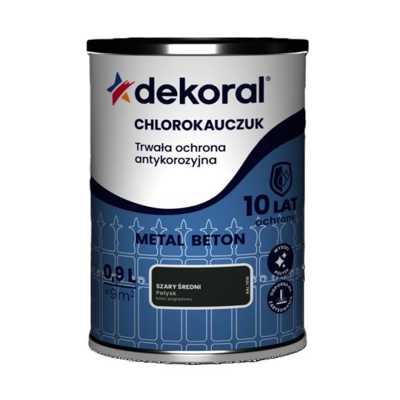 Farba Dekoral Chlorokauczuk Szary Średni 0,9L_Remontownia24.pl