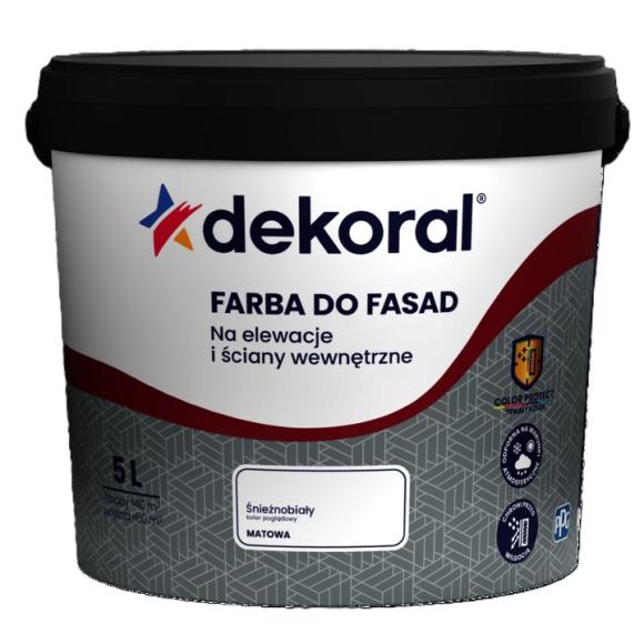 Farba Dekoral Do Fasad Biały 5L_rEMONTOWNIA24.PL