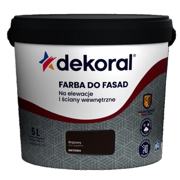 Farba Dekoral Do Fasad Brązowy 5L_Remontownia24.pl