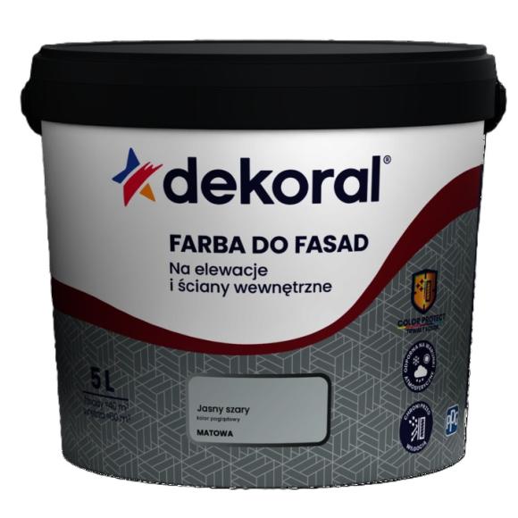 Farba Dekoral Do Fasad Jasno Szary 5L_Remontownia24.pl