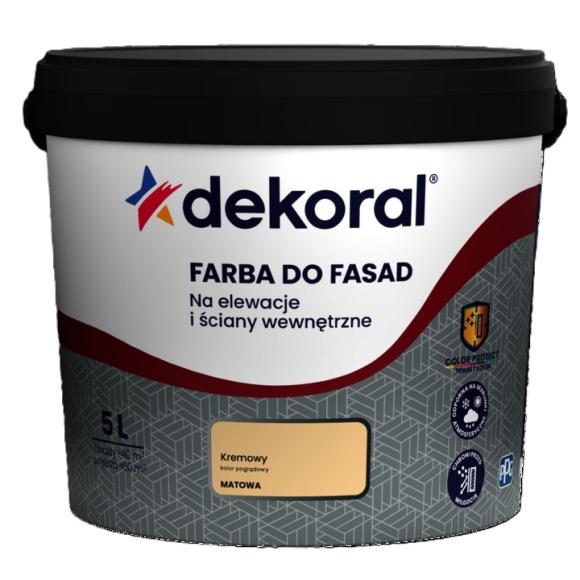Farba Dekoral Do Fasad Kremowy 5L_Remontownia24.pl