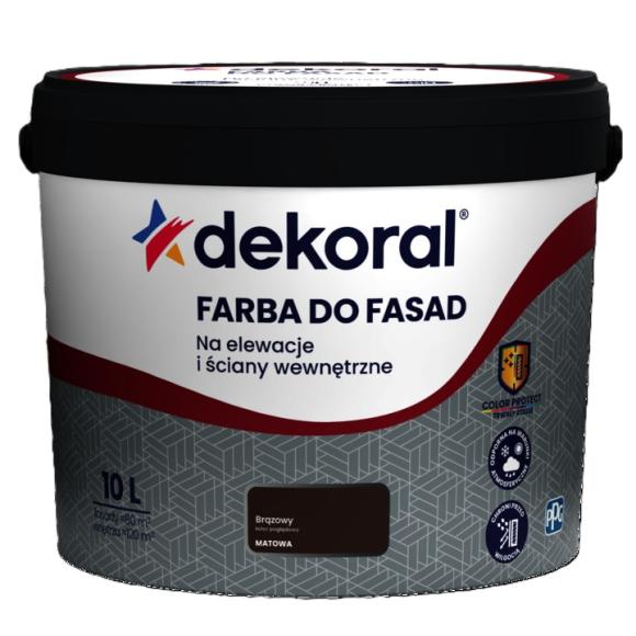 Farba Dekoral Do Fasad Brązowy 10L_Remontownia24.pl