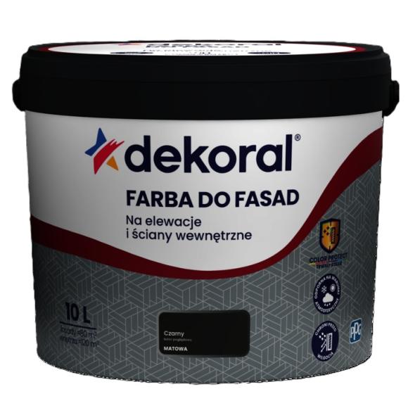 Farba Dekoral Do Fasad Czarny 10L_Remontownia24.pl