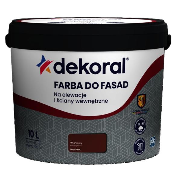 Farba Dekoral Do Fasad Wiśniowy 10L_Remontownia24.pl