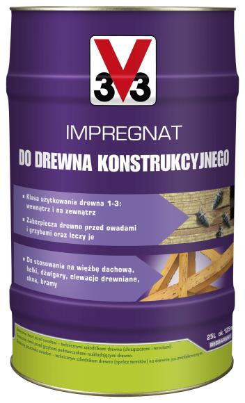 V33 Impregnat do Drewna KONSTRUKCYJNEGO PLUS 25L_Remontownia24.pl