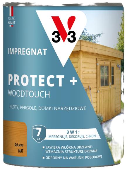 V33 Impregnat PROTECT+ DĄB JASNY 0,7L_Remontownia24.pl