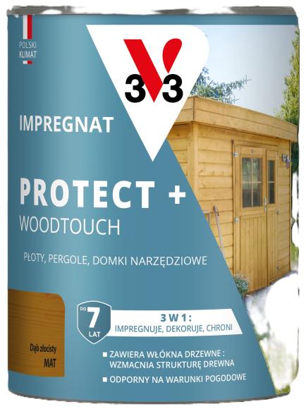 V33 Impregnat PROTECT+ DĄB ZŁOCISTY 0,7L_Remontownia24.pl