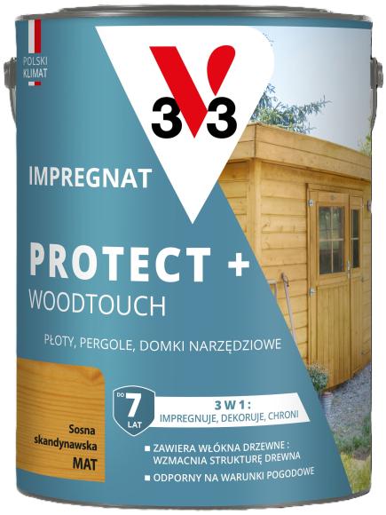 V33 Impregnat PROTECT+ SOSNA SKANDYNAWSKA 4,5L_Remontownia24.pl