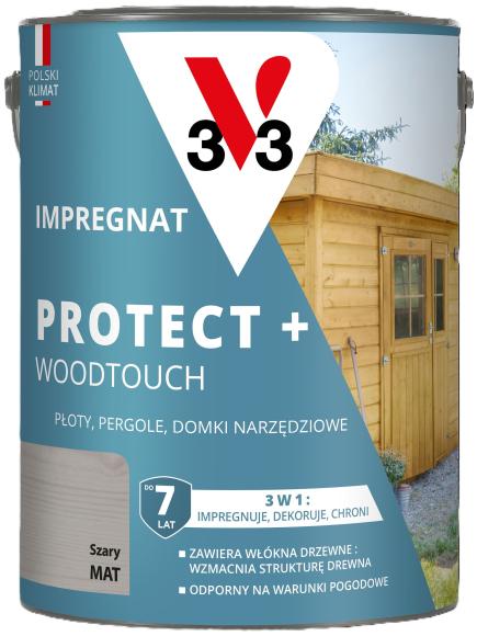 V33 Impregnat PROTECT+ SZARY 4,5L_Remontownia24.pl