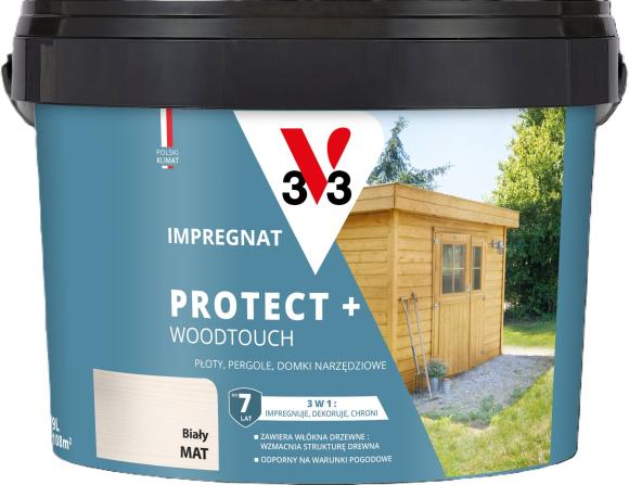 V33 Impregnat PROTECT+ BIAŁY 9L_Remontownia24.pl