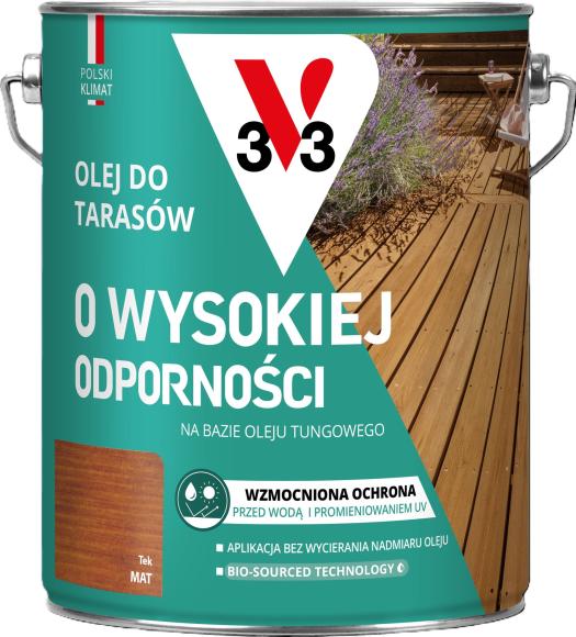 V33 Olej Do TARASÓW O WYSOKIEJ ODPORNOŚCI TEK 4,5L_Remontownia24.pl