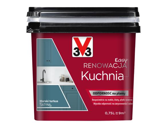 V33 Farba EASY RENOWACJA KUCHNIA MORSKI TURKUS 0,75L_Remontownia24.pl