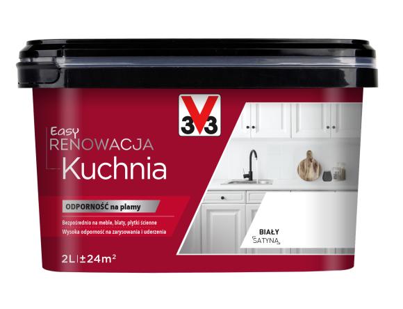 V33 Farba EASY RENOWACJA KUCHNIA BIAŁY 2L_Remontownia24.pl