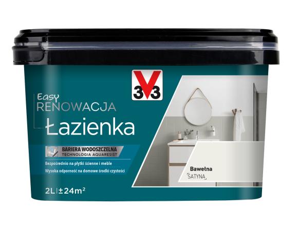 V33 Farba EASY RENOWACJA ŁAZIENKA BAWEŁNA SATYNA 2L_Remontownia24.pl