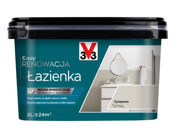 V33 Farba EASY RENOWACJA ŁAZIENKA CYNAMON SATYNA 2L_Remontownia24.pl