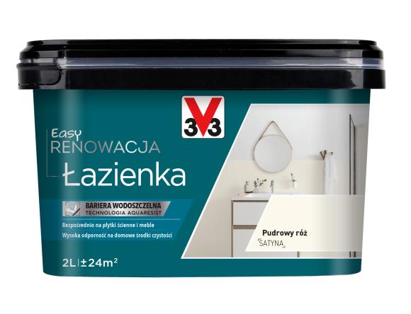 V33 Farba EASY RENOWACJA ŁAZIENKA PUDROWY RÓŻ SATYNA 2L_Remontownia24.pl