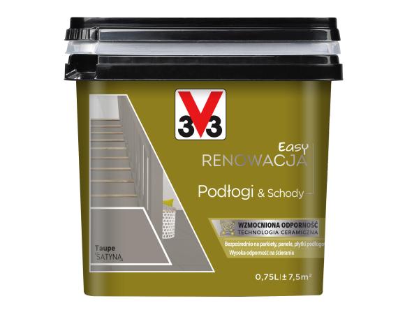 V33 Farba EASY RENOWACJA PODŁOGI & SCHODY TAUPE SATYNA 0,75L_Remontownia24.pl