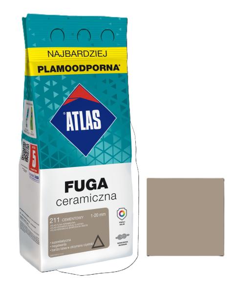 Atlas FUGA CERAMICZNA 211 CEMENTOWY 2kg_Remontownia24.pl