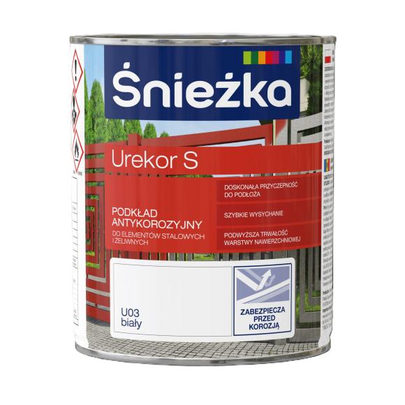 Farba Śnieżka UREKOR S PODKŁAD ANTYKOROZYJNY BIAŁY U03 0,8L_Remontownia24.pl