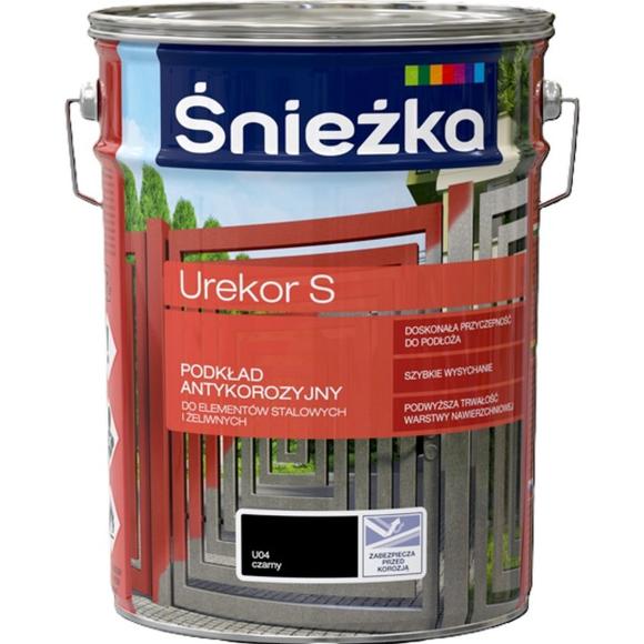Farba Śnieżka UREKOR S PODKŁAD ANTYKOROZYJNY CZARNY U03 5L_Remontownia24.pl