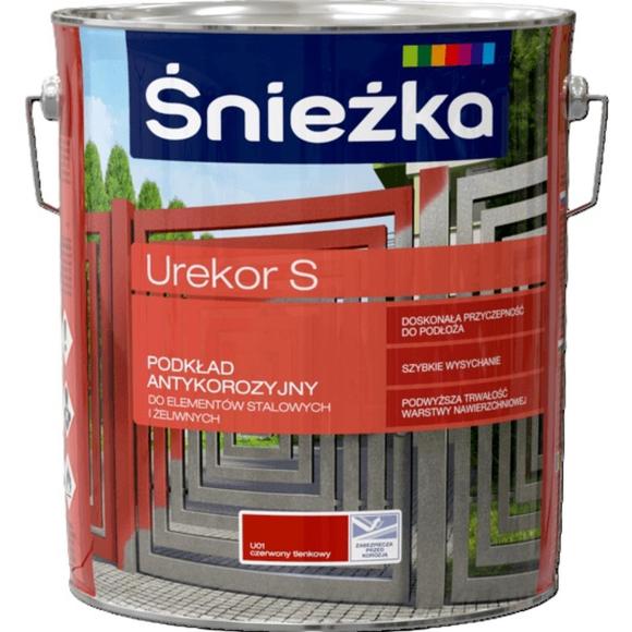 Farba Śnieżka UREKOR S PODKŁAD ANTYKOROZYJNY CZERWONY TLENKOWY U01 10L_Remontownia24.pl