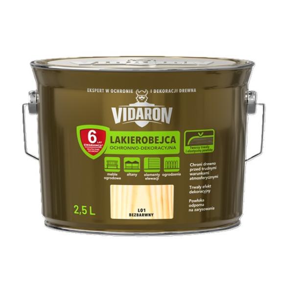 Vidaron Lakierobejca OCHRONNO-DEKORACYJNA L01 BEZBARWNY 2,5L (1)