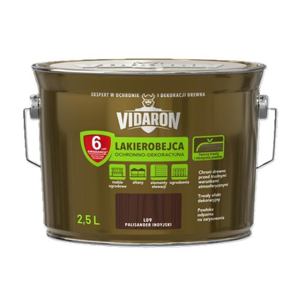 Vidaron Lakierobejca OCHRONNO-DEKORACYJNA L09 PALISANDER INDYJSKI 2,5L (1)
