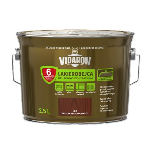 Vidaron Lakierobejca OCHRONNO-DEKORACYJNA L08 PALISANDER KRÓLEWSKI 2,5L (1)