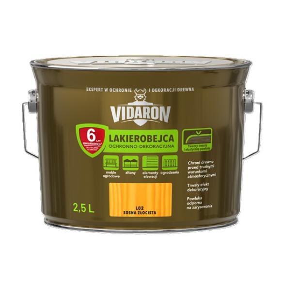 Vidaron Lakierobejca OCHRONNO-DEKORACYJNA L02 SOSNA ZŁOCISTA 2,5L (1)